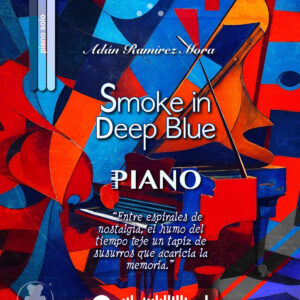 Piano Music Smoke in Deep Blue